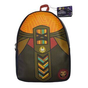 BLACK PANTHER, backpack with Funkopop and Marvel design, black, for children.